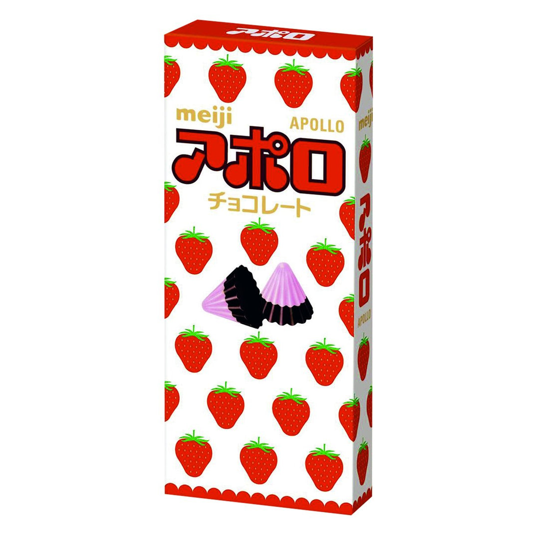 明治 Apollo 草莓巧克力 46 克。