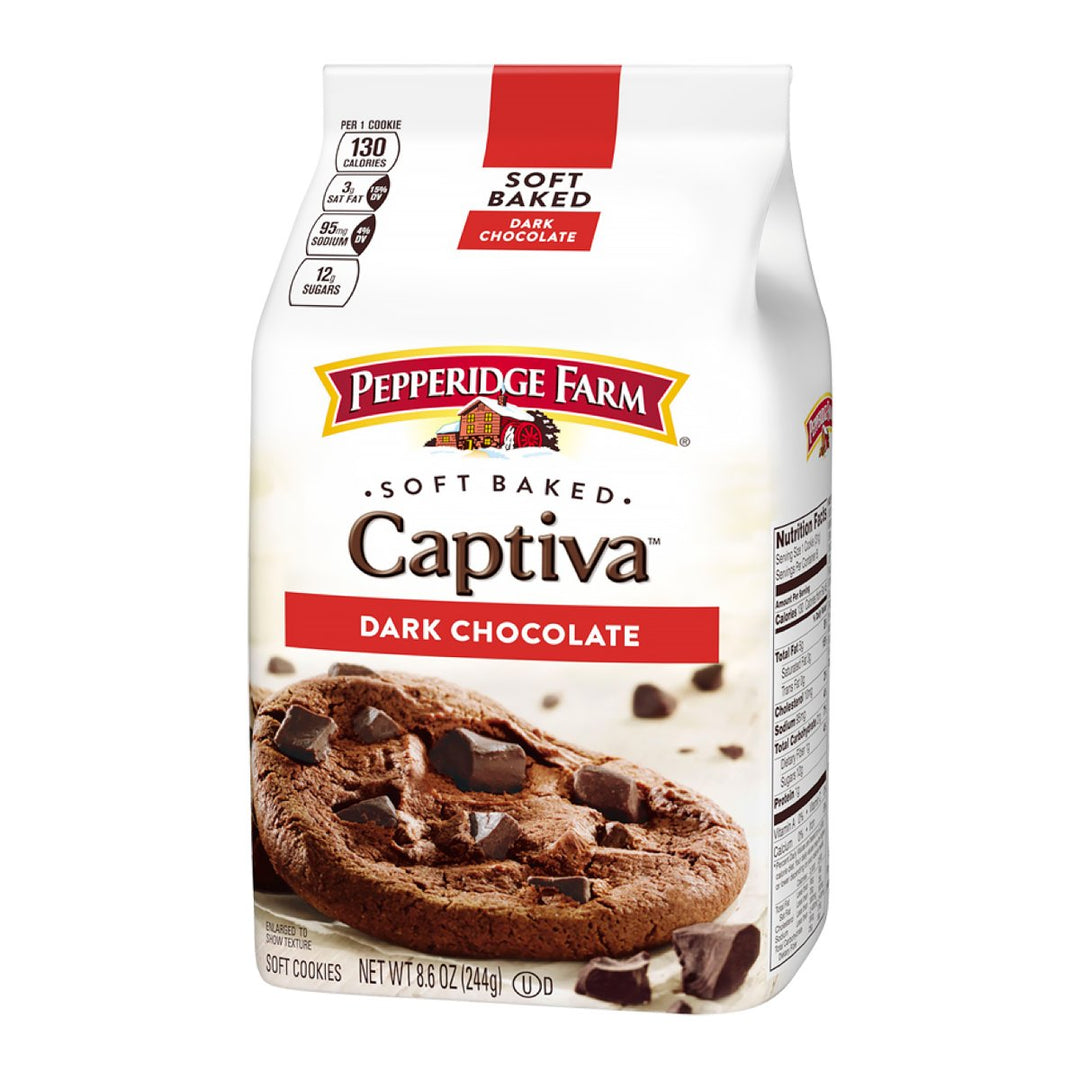 PEPPERIDGE FARM 軟烤 Captiva 黑巧克力 244 克。