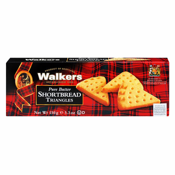 WALKERS 奶油脆餅三角餅乾 150 克。