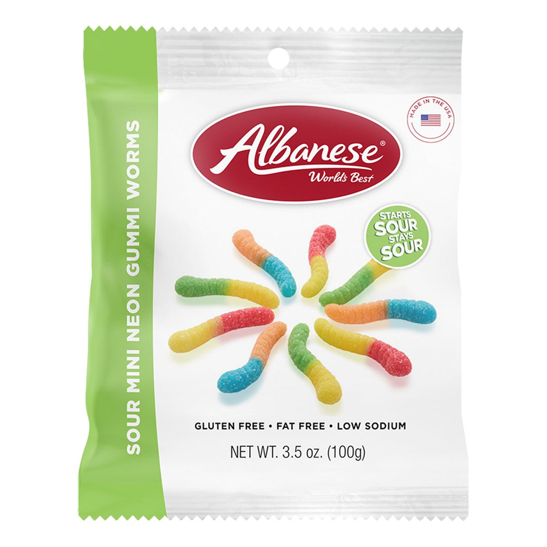 ALBANESE 蠕蟲酸軟糖 100 公克。
