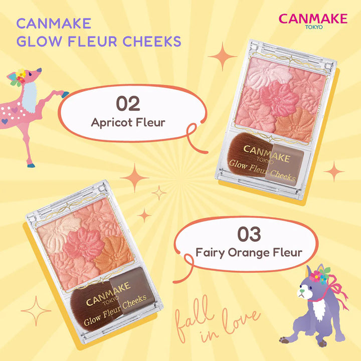 Canmake Glow Fleur Cheeks 5.7g #02 杏桃色芙蓉