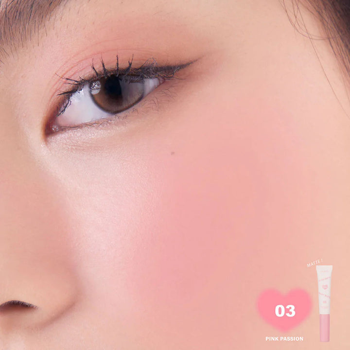 Naree Happy Cheek 液體腮紅啞光 12g #03 粉紅色激情