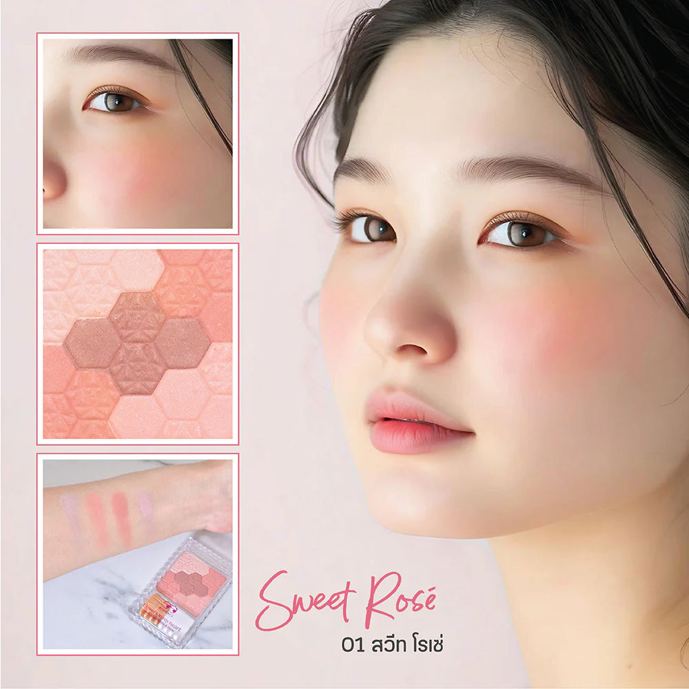 Mongrang Flowers In My Heart 多色腮紅 7g #01 Sweet Rosé