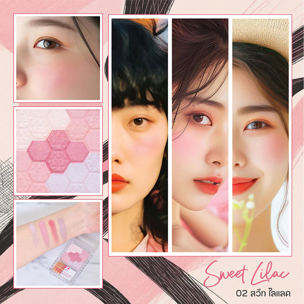 Mongrang Flowers In My Heart 多色腮紅 7g #02 Sweet Lilac