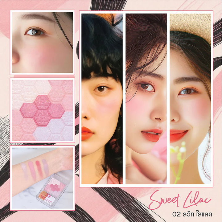 Mongrang Flowers In My Heart 多色腮紅 7g #02 Sweet Lilac