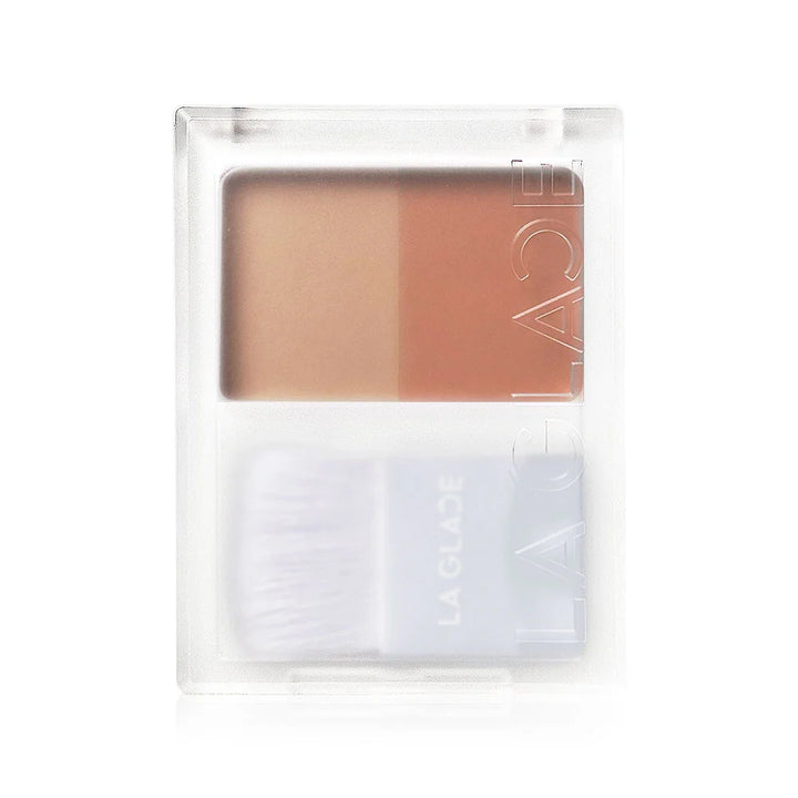 LA GLACE Brattitude 雙色粉狀腮紅 4g #06 認證焦糖色