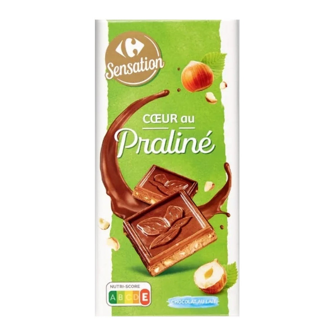 家樂福 SENSATION Coeur Au Praline 巧克力牛奶 150 公克。