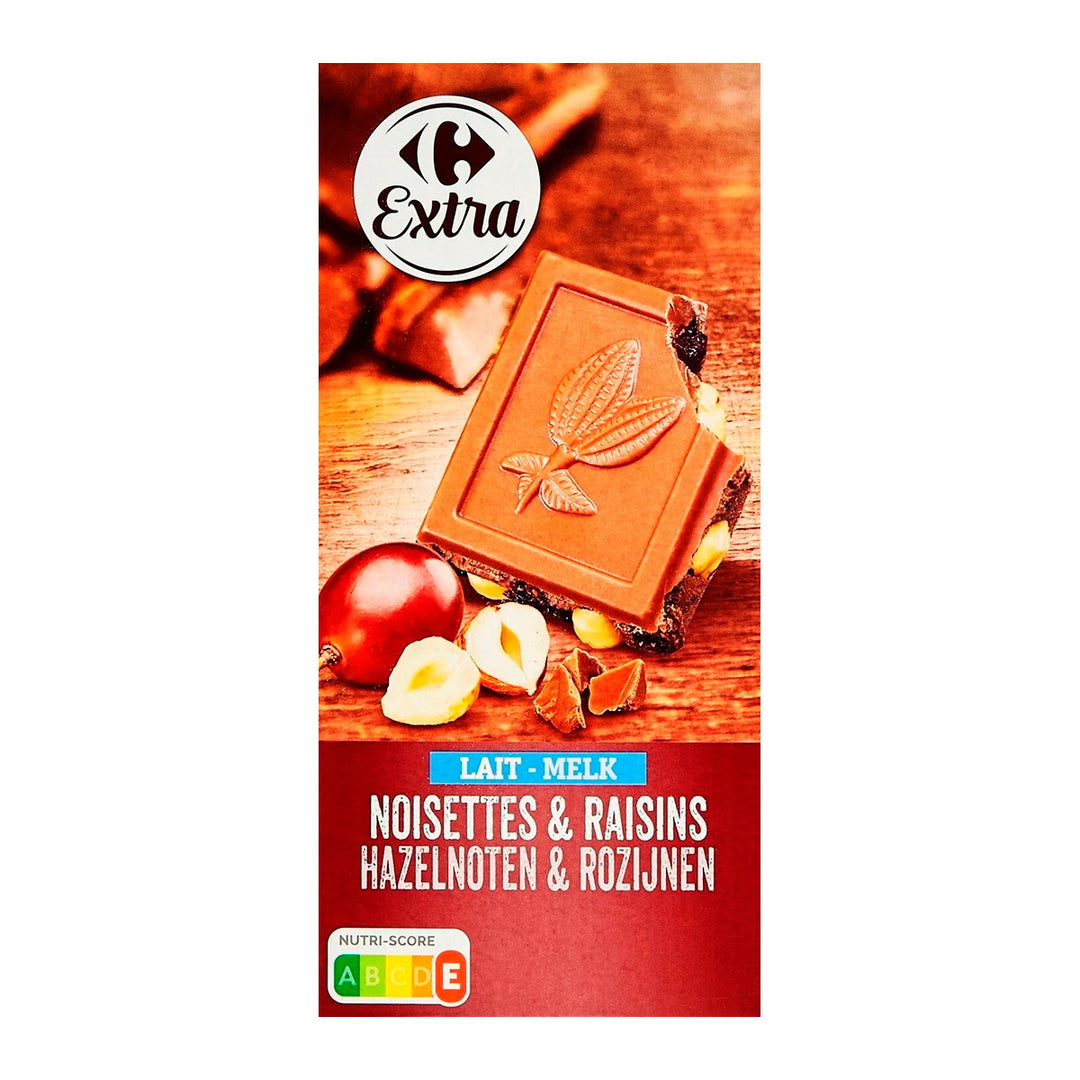 家樂福 Lait Noisettes 和葡萄乾 200 克。