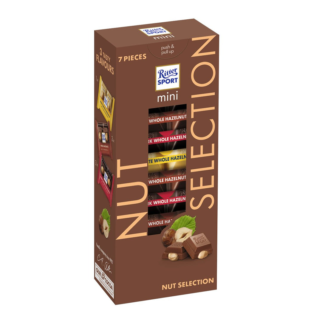 RITTER SPORT 堅果精選迷你巧克力混合口味 116 克。