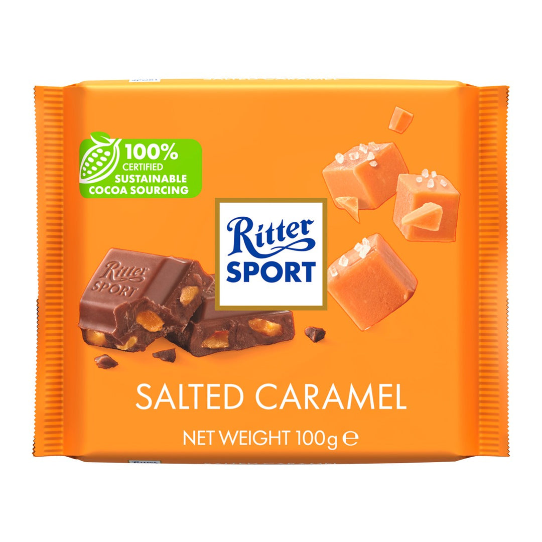 RITTER SPORT 鹹味焦糖 100 公克。
