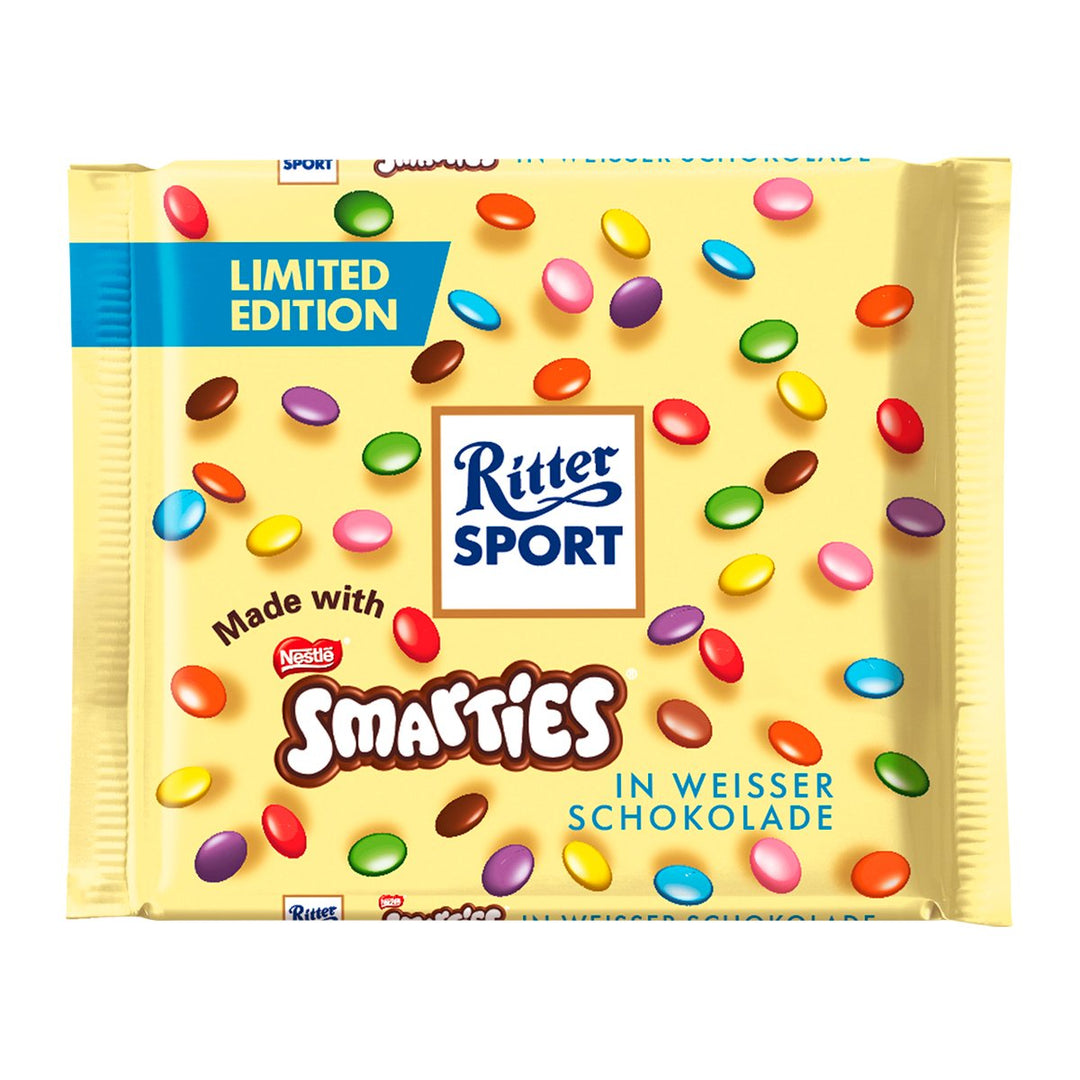 RITTER SPORT 白色聰明豆 100 公克。