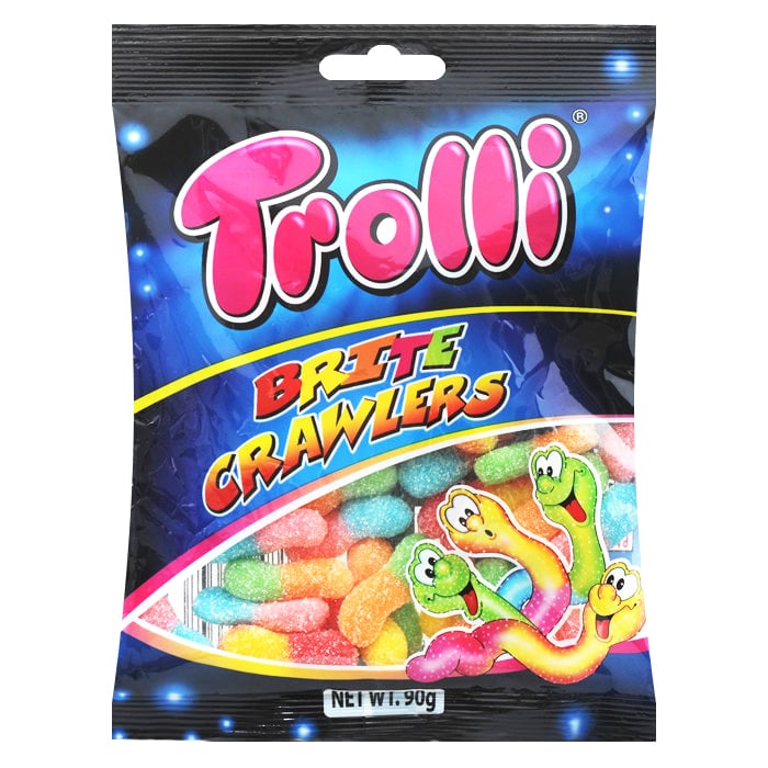 TROLLI 酸味布賴特爬蟲 90 克。