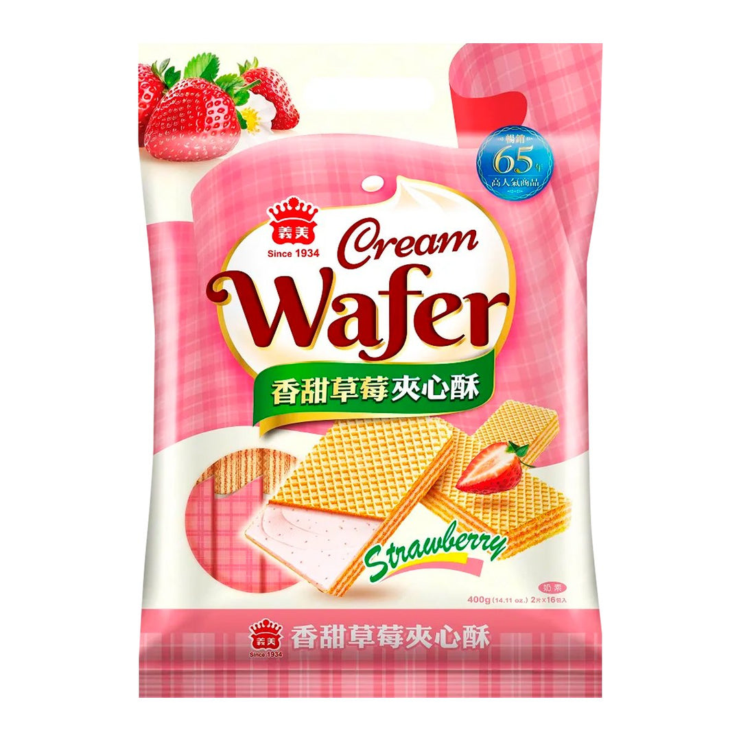 義美草莓奶油威化餅 400克