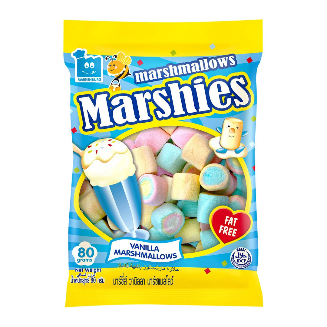 MARSHIES 棉花糖香草口味 80 公克。