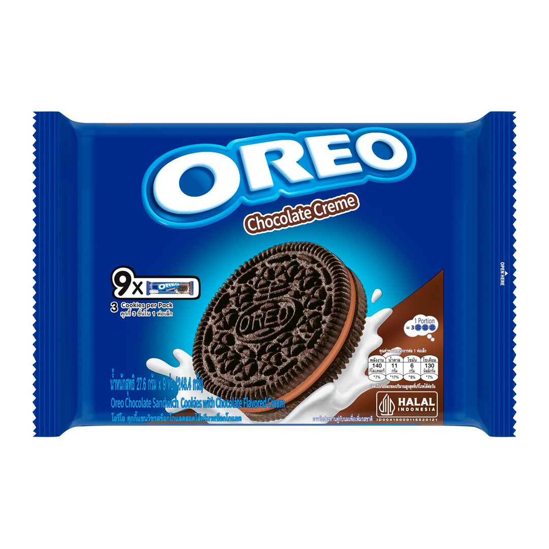 OREO 巧克力口味奶油夾心餅乾 27.6 克包 9