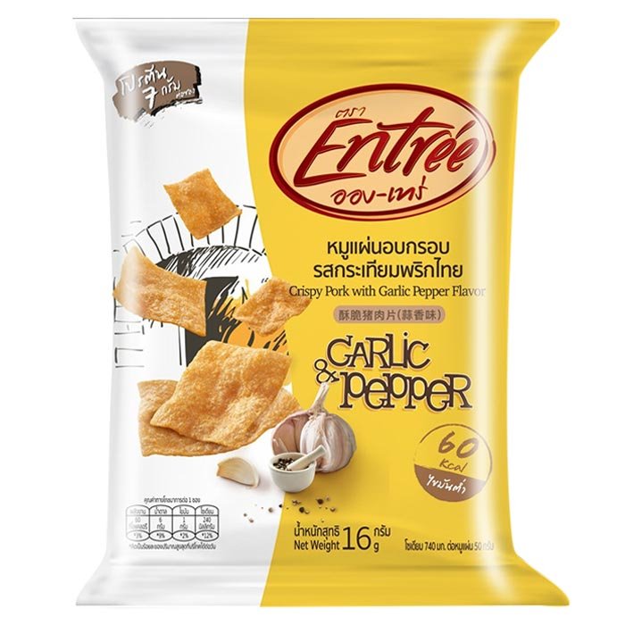 ENTREE 脆皮豬肉蒜椒口味 16 克。