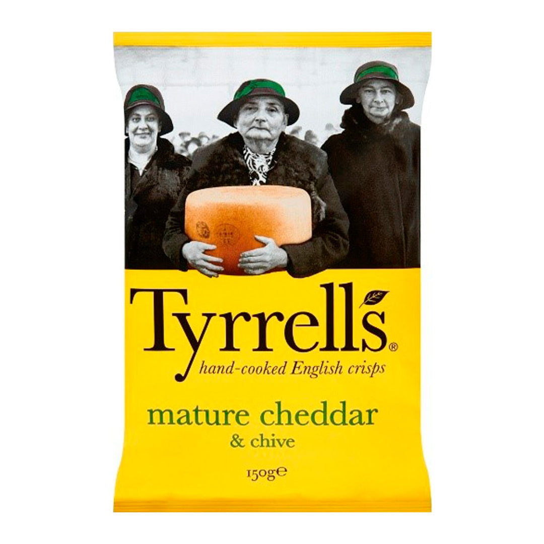 TYRRELLS 成熟切達乾酪和細香蔥脆片 150 克