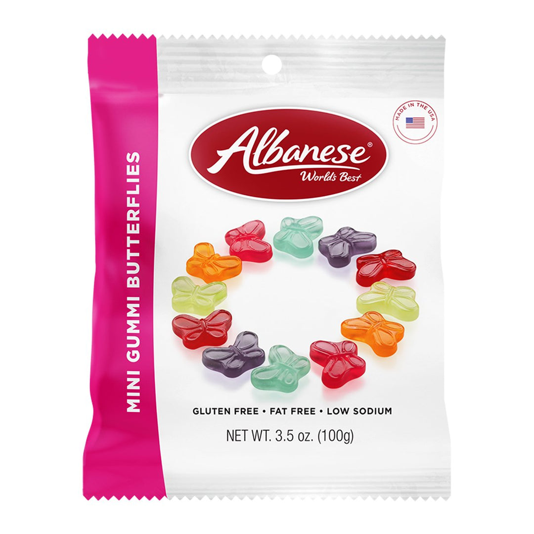ALBANESE 蝴蝶糖果迷你軟糖 100 克。