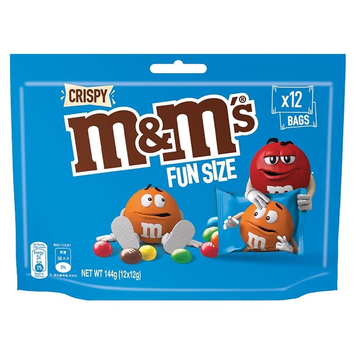 M&M'S 脆皮樂趣 尺寸 144 克。