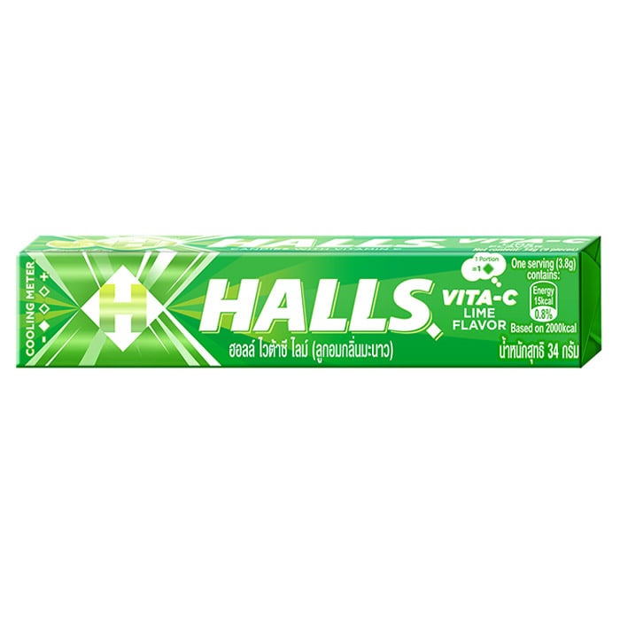 HALLS Vita-C 新鮮青檸糖 青檸口味 9 顆