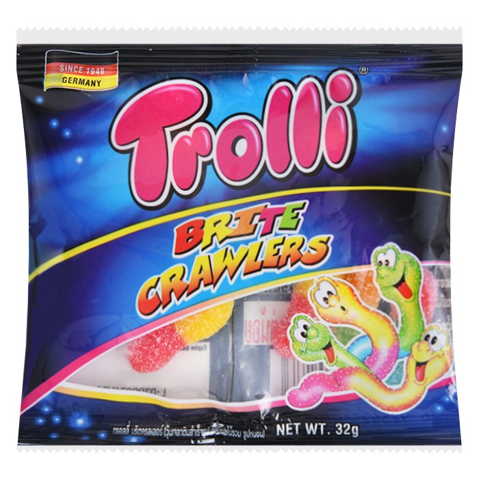 TROLLI 軟糖 Brite Crawlers 36 克。