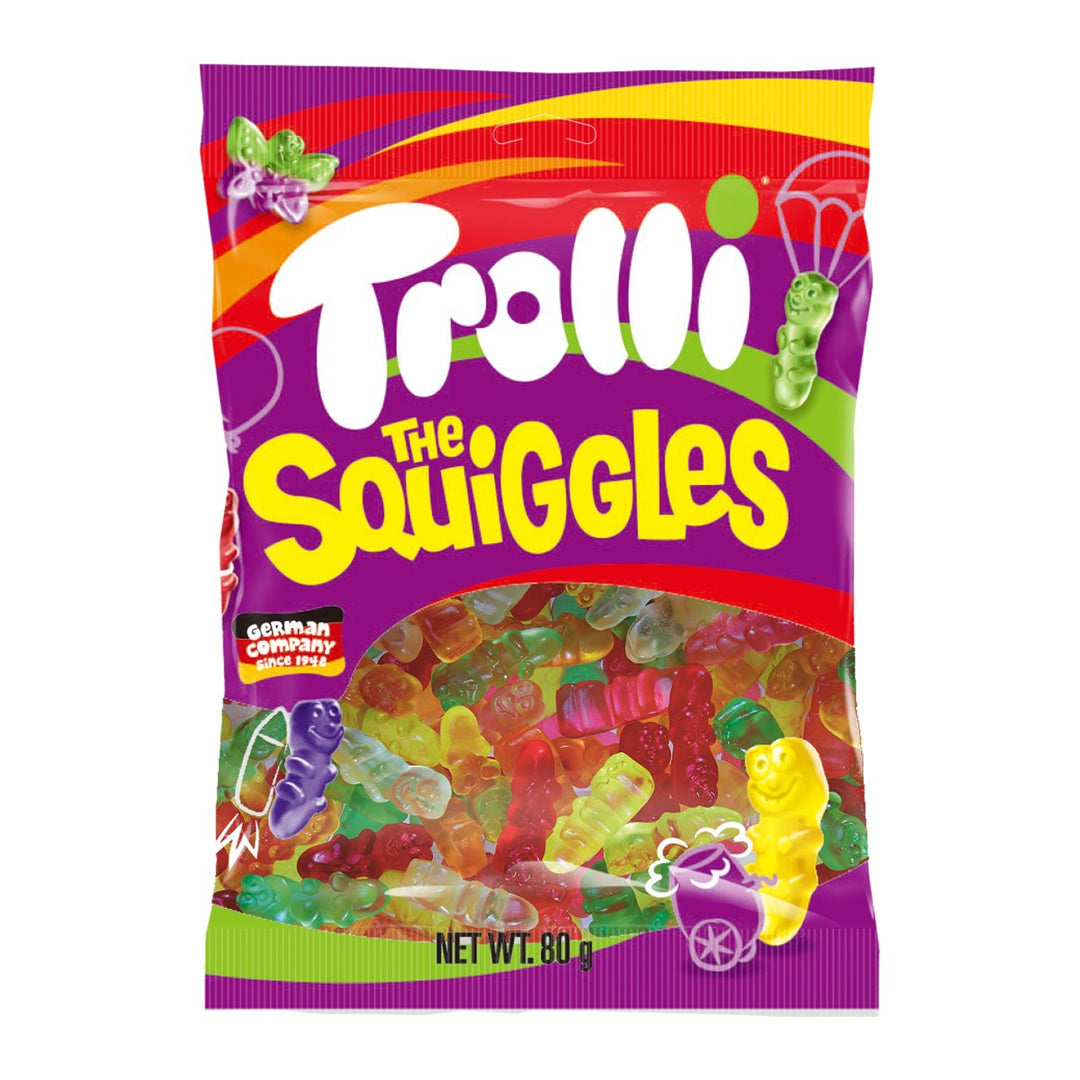 TROLLI Squiggles 軟糖 80 公克。