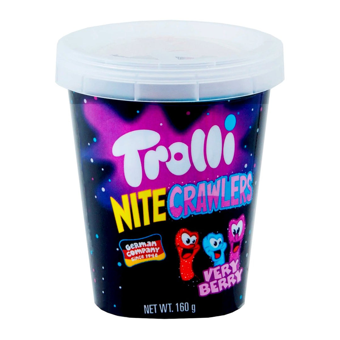 TROLLI Nite Crawler 非常漿果軟糖蠕蟲 160 克。