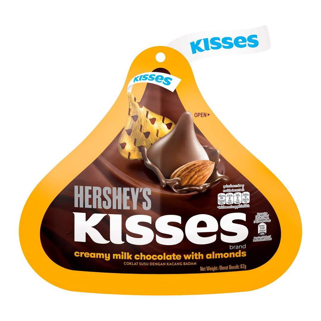 HERSHEY'S KISSES 杏仁奶油牛奶巧克力 82 克。