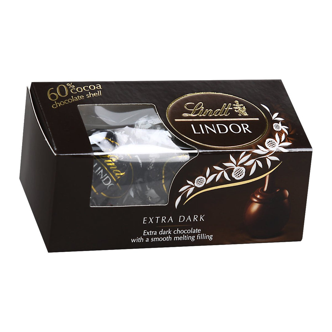 LINDT Lindor 特級黑巧克力,內含順滑融化餡料 37 公克。