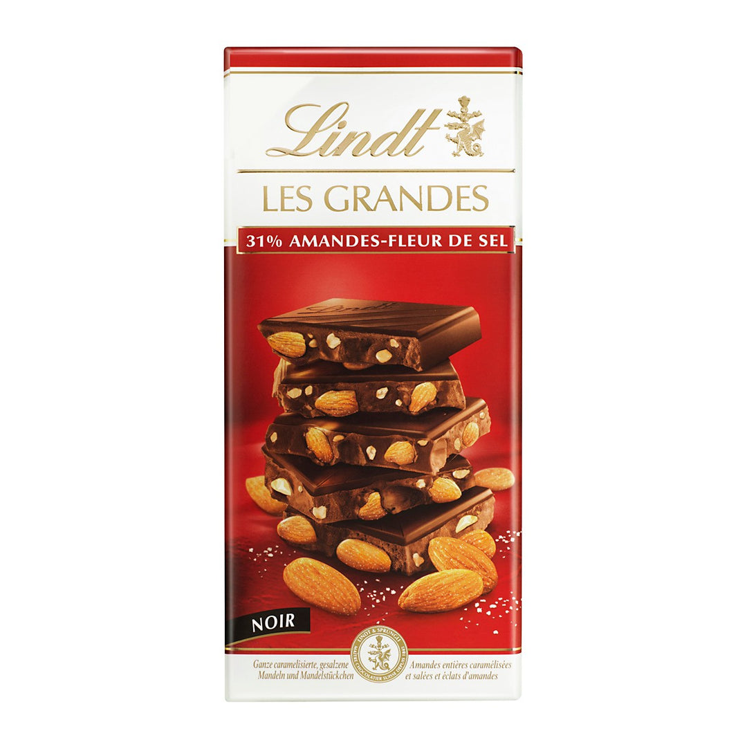 瑞士蓮 Les Grandes 31% 杏仁 Fleur De Sel 巧克力棒 150 克。