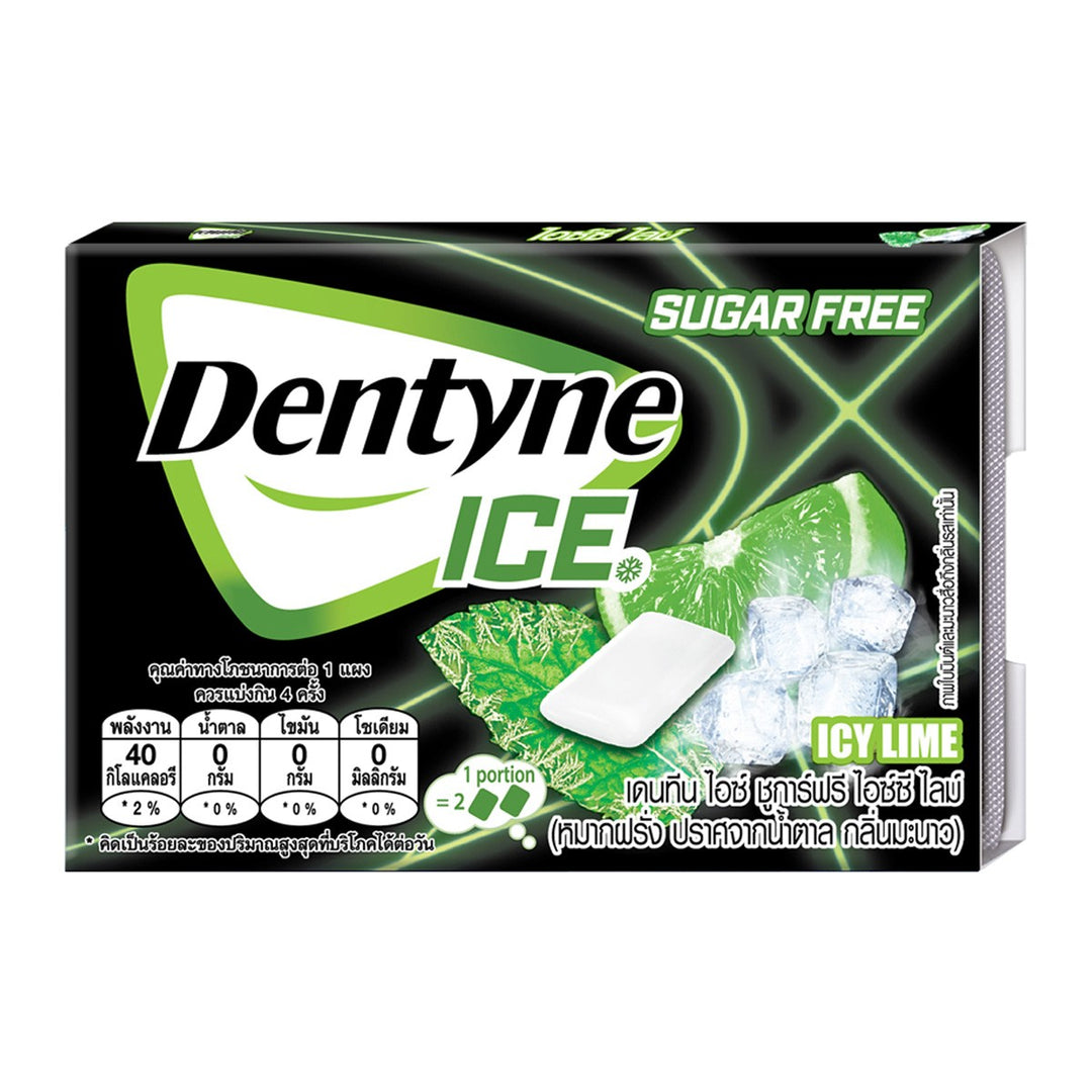 DENTYNE 冰無糖冰酸橙口香糖 8 片 11.2 克。