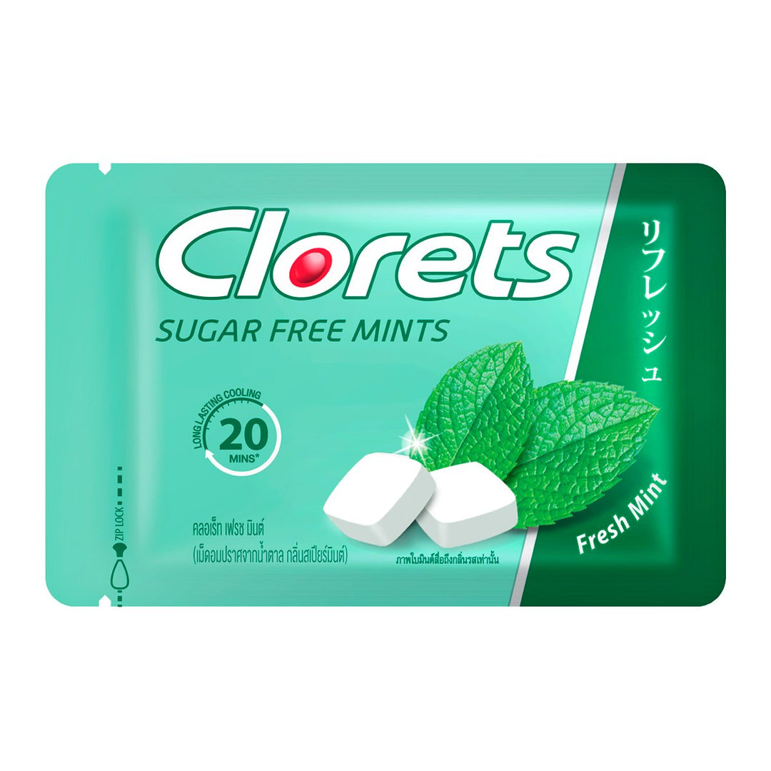 CLORETS 無糖薄荷片 薄荷味無糖錠 留蘭香香味 16.8 克。