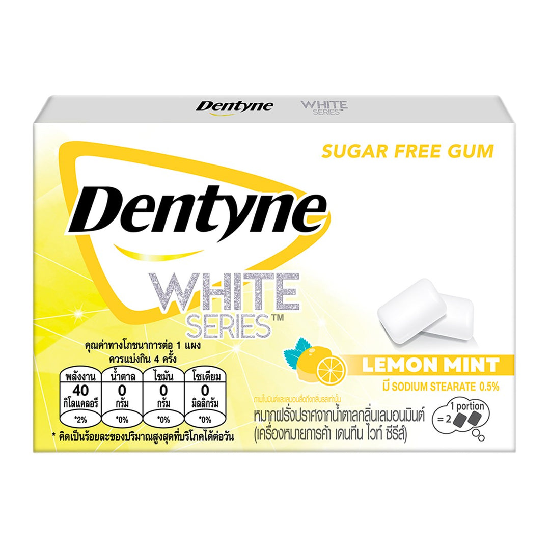 DENTYNE 白色系列檸檬薄荷口味無糖口香糖 11.2 克。