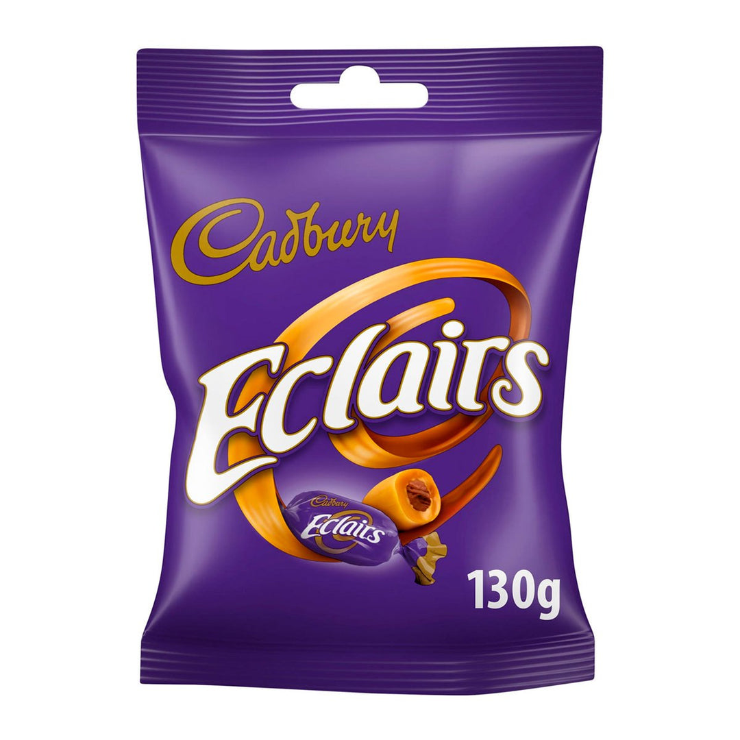吉百利 (CADBURY) 閃電泡芙焦糖配牛奶巧克力中心 130 克。