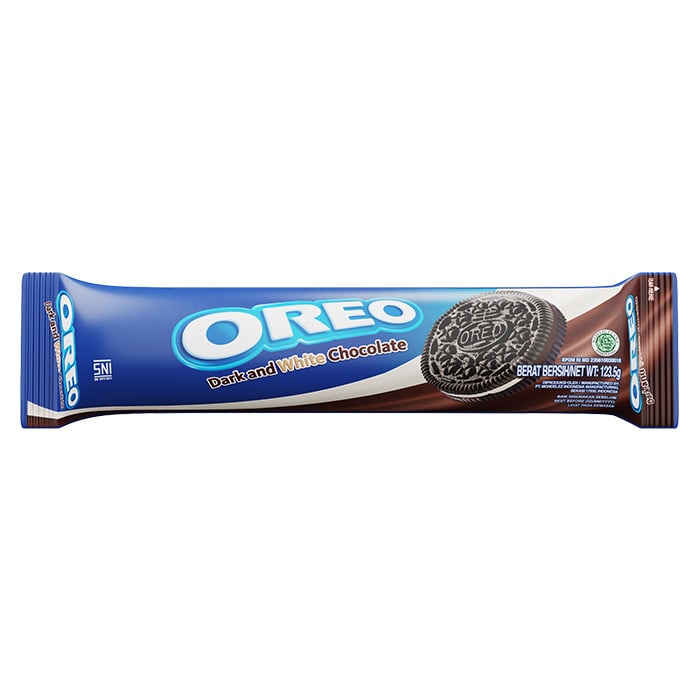 OREO 三明治餅乾黑巧克力和白巧克力 123.5 克。