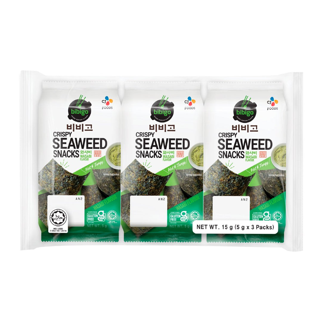 BIBIGO 調味紫菜芥末口味 5 克x 3 單位