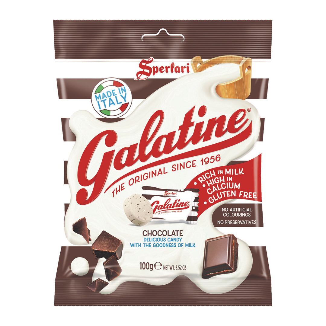 GALATINE 牛奶片巧克力口味 100 克。