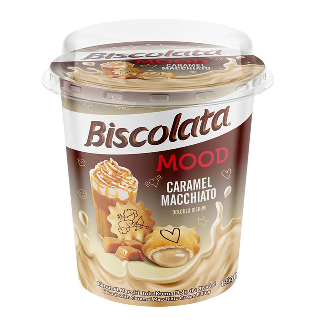 BISCOLATA 餅乾,含焦糖瑪奇朵奶油餡 115 克。
