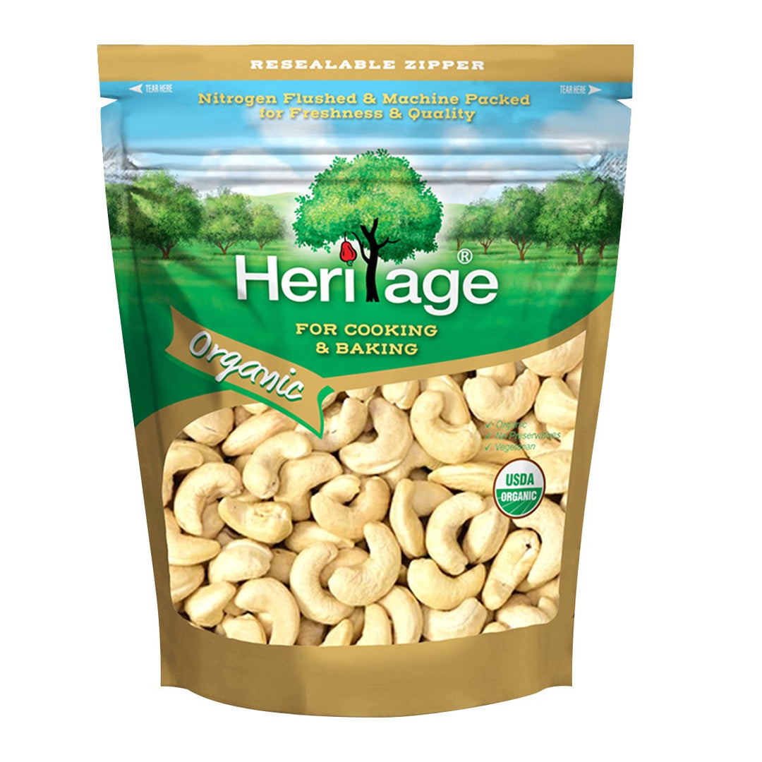 HERITAGE 有機生腰果 250 克。