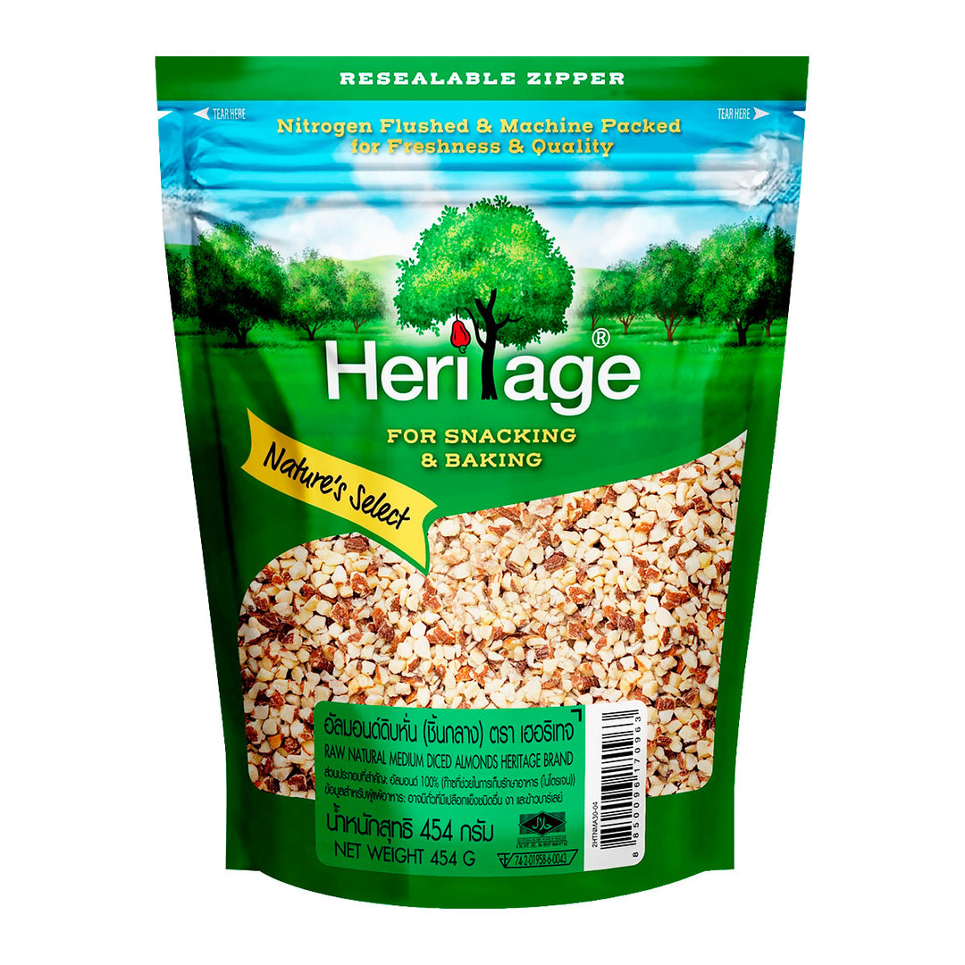 HERITAGE 原始天然中粒杏仁 454 克。