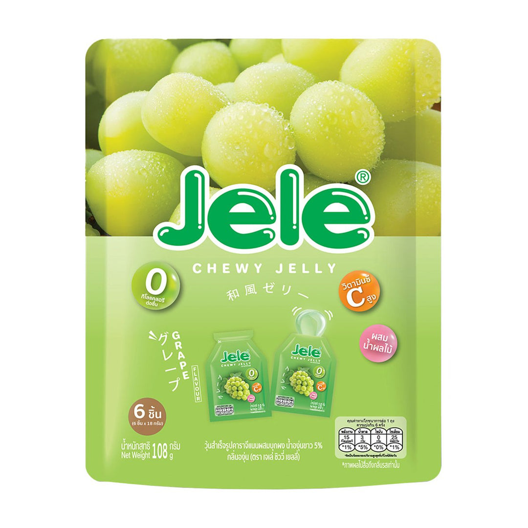 JELE 耐嚼果凍白葡萄汁葡萄口味 108 克。