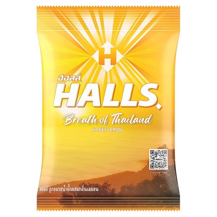 HALLS 蜂蜜檸檬糖果 50/袋
