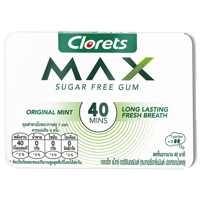 CLORETS Max 原味薄荷無糖口香糖 8 粒