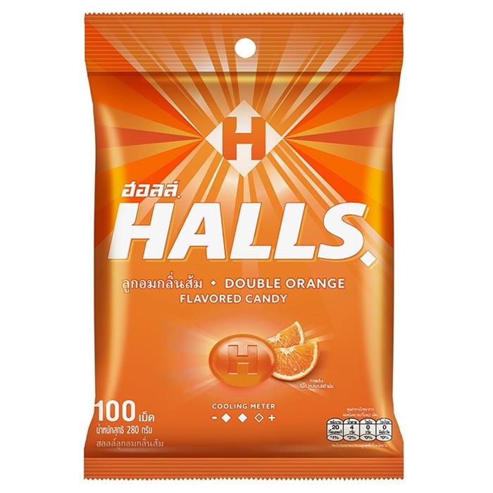 HALLS 糖果橙 100/袋
