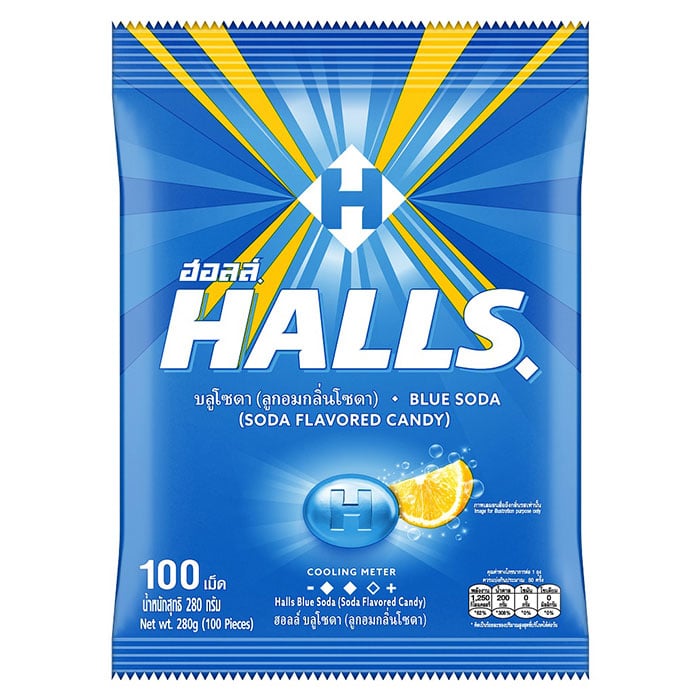 HALLS 糖果藍汽水口味 100 粒