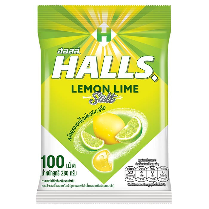 HALLS 中心夾心糖果檸檬酸橙鹽 100 顆/袋