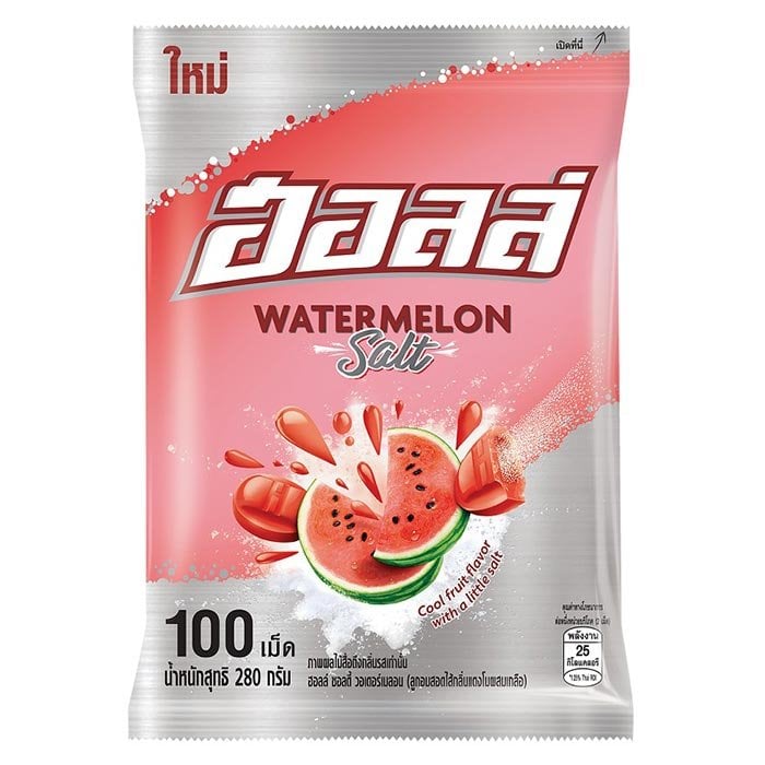 HALLS 中心夾心糖果西瓜鹽 100顆/袋