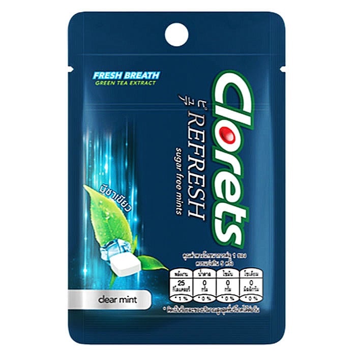 CLORETS 透明薄荷薄荷味無糖片 7.3 克。