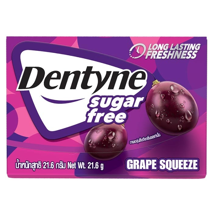 DENTYNE 無糖新鮮薄荷葡萄口味 21.6 克。