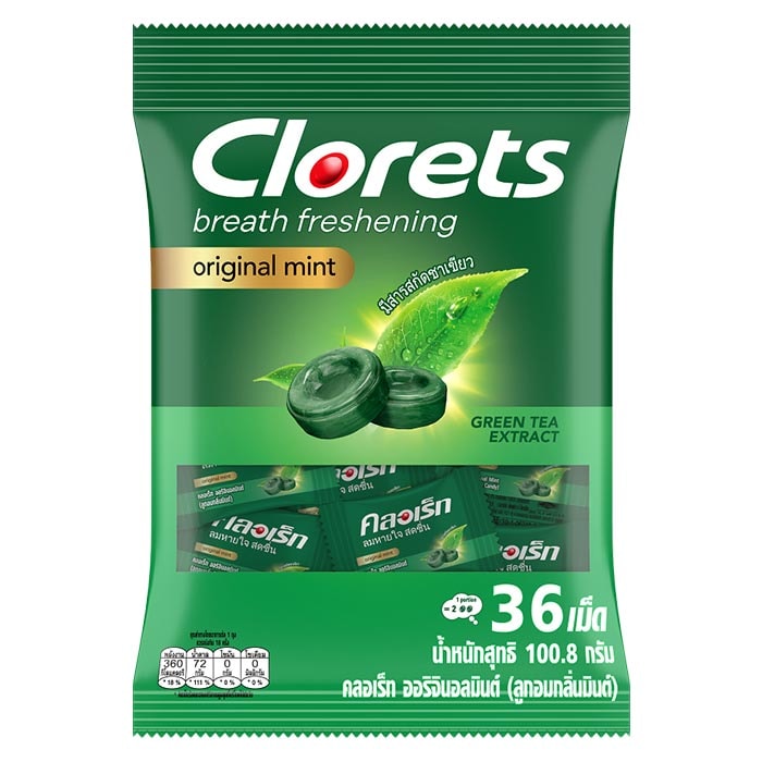 CLORETS 薄荷標籤原味薄荷 36 粒/袋